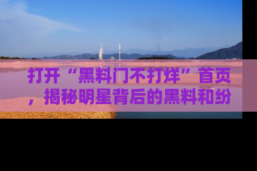打开“黑料门不打烊”首页，揭秘明星背后的黑料和纷争真相！