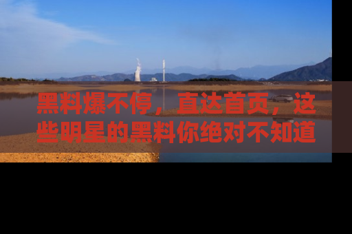 黑料爆不停，直达首页，这些明星的黑料你绝对不知道！