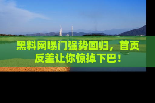 黑料网曝门强势回归，首页反差让你惊掉下巴！