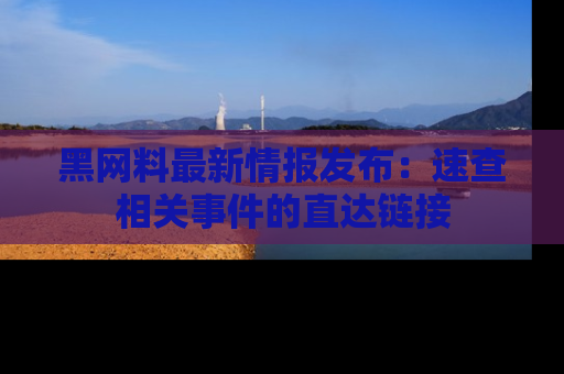 黑网料最新情报发布：速查相关事件的直达链接