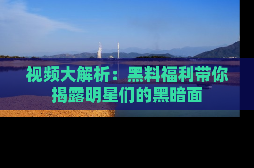 视频大解析：黑料福利带你揭露明星们的黑暗面