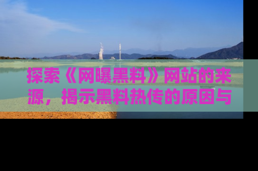 探索《网曝黑料》网站的来源，揭示黑料热传的原因与影响