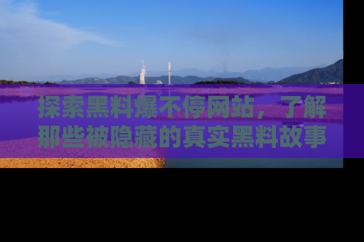 探索黑料爆不停网站，了解那些被隐藏的真实黑料故事