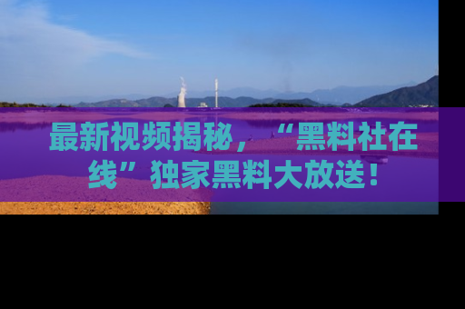 最新视频揭秘,“黑料社在线”独家黑料大放送!